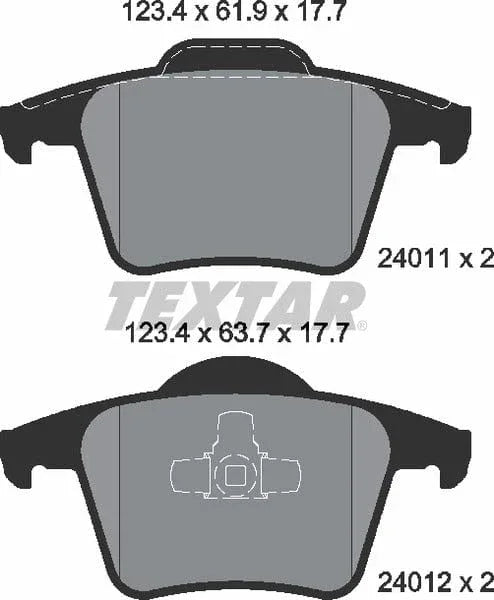 Textar Brake Pads Set Brake Pads Full Set Of 4 Rear 2401101 - image 5