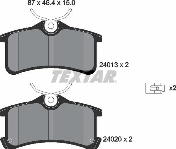 Textar Brake Pads Set Brake Pads Full Set Of 4 Rear 2401301 - image 5