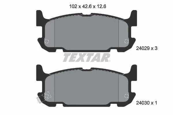 Textar Brake Pads Set Brake Pads Full Set Of 4 Rear 2402901 - image 4