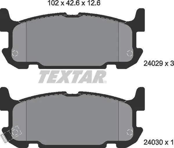 Textar Brake Pads Set Brake Pads Full Set Of 4 Rear 2402901 - image 5