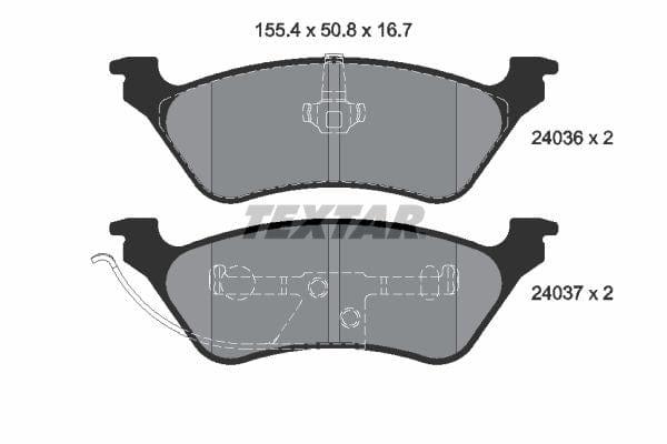 Textar Brake Pads Set Brake Pads Full Set Of 4 Rear 2403605 - image 4