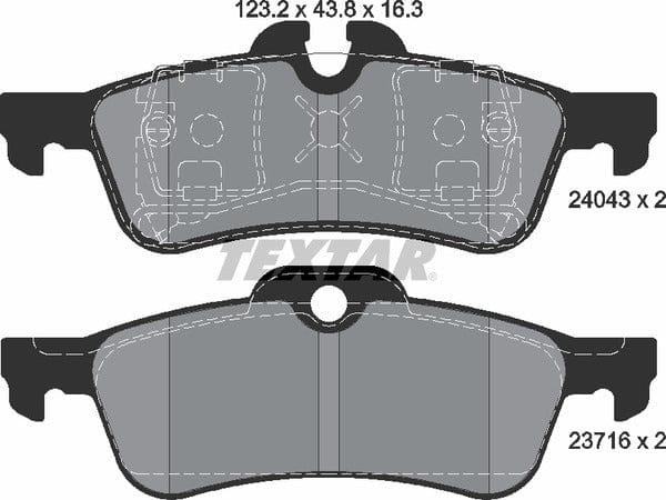 Textar Brake Pads Set Brake Pads Full Set Of 4 Rear 2404301 - image 5