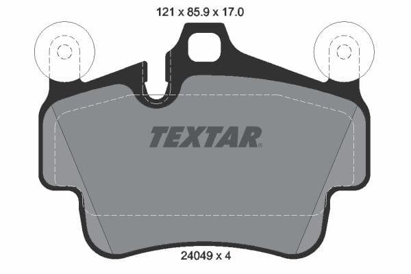 Textar Brake Pads Full Set Of 4 Front 2404903 - image 4
