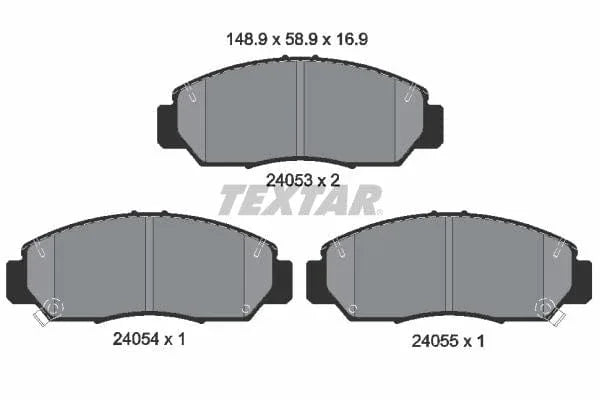 Textar Brake Pads Full Set Of 4 Front 2405301 - image 4