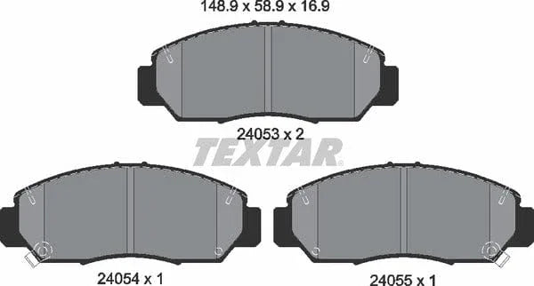 Textar Brake Pads Full Set Of 4 Front 2405301 - image 5