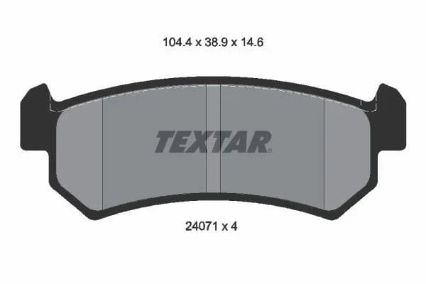 Textar Brake Pads Set Brake Pads Full Set Of 4 Rear 2407101 - image 4