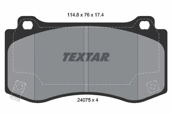 Textar Brake Pads Full Set Of 4 Front 2407501 - image 4