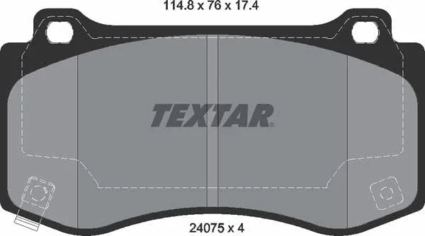 Textar Brake Pads Full Set Of 4 Front 2407501 - image 5