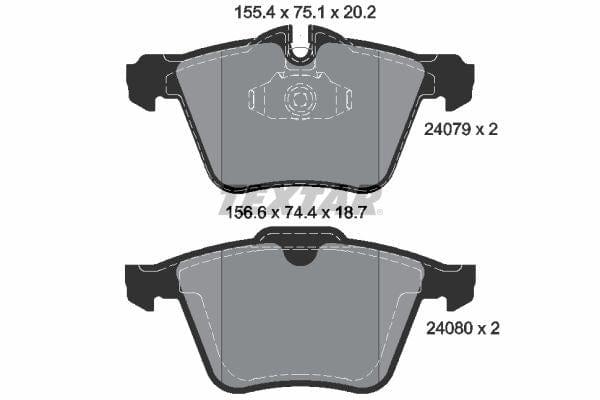 Textar Brake Pads Full Set Of 4 Front 2407903 - image 4