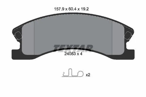 Textar Brake Pads Full Set Of 4 Front 2408301 - image 4