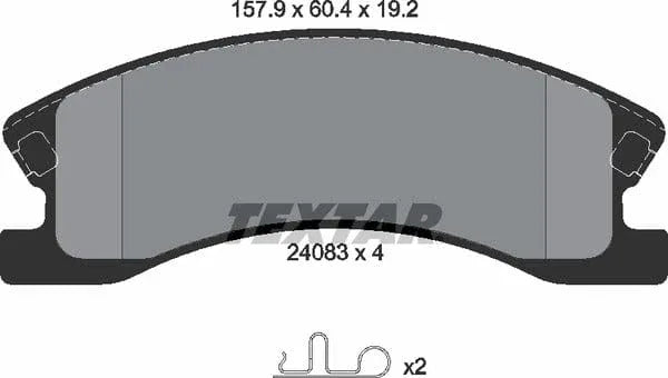 Textar Brake Pads Full Set Of 4 Front 2408301 - image 5
