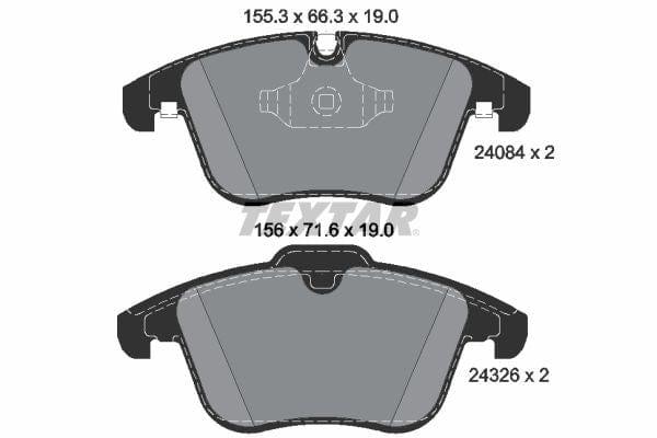 Textar Brake Pads Full Set Of 4 Front 2408401 - image 4