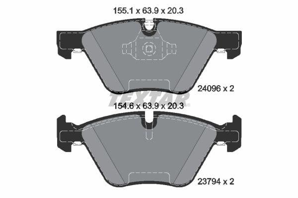 Textar Brake Pads Full Set Of 4 Front 2409601 - image 4
