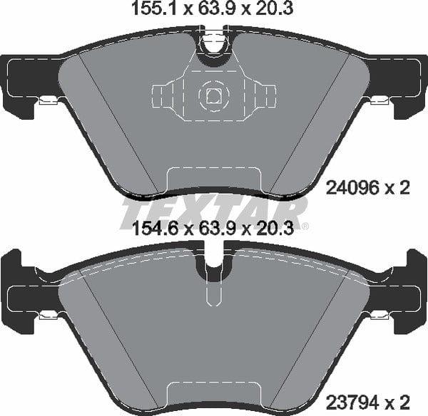 Textar Brake Pads Full Set Of 4 Front 2409601 - image 5