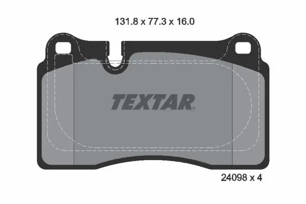 Textar Brake Pads Full Set Of 4 Front Rear 2409803 - image 4