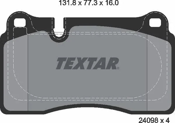 Textar Brake Pads Full Set Of 4 Front Rear 2409803 - image 5