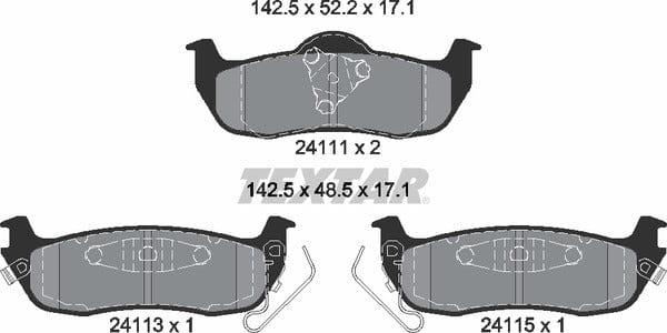 Textar Brake Pads Set Brake Pads Full Set Of 4 Rear 2411102 - image 5