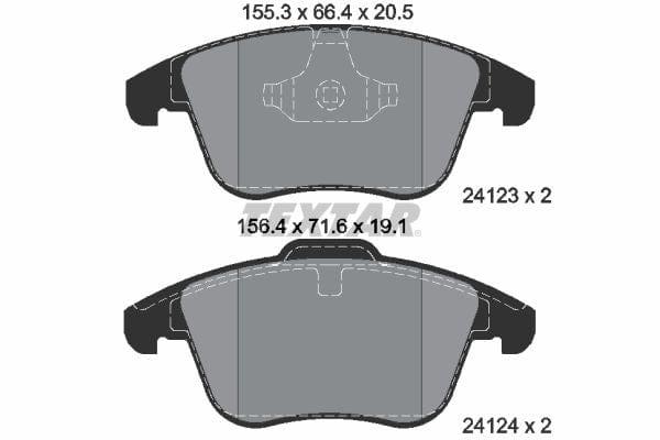 Textar Brake Pads Full Set Of 4 Front 2412301 - image 4