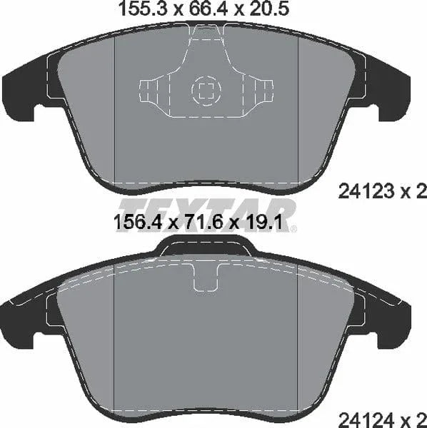 Textar Brake Pads Full Set Of 4 Front 2412301 - image 5