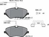 Textar Brake Pads Full Set Of 4 Front With Brake Caliper Screws With Accessories 2413301 thumbnail