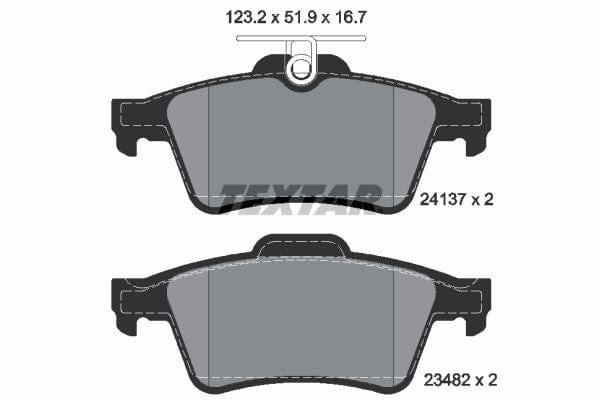 Textar Brake Pads Set Brake Pads Full Set Of 4 Rear 2413701 - image 4
