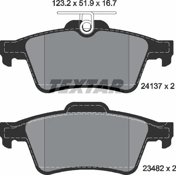 Textar Brake Pads Set Brake Pads Full Set Of 4 Rear 2413701 - image 5