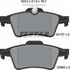Textar Brake Pads Set Brake Pads Full Set Of 4 Rear 2413701 thumbnail
