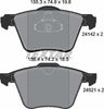 Textar Brake Pads Full Set Of 4 Front 2414201 thumbnail