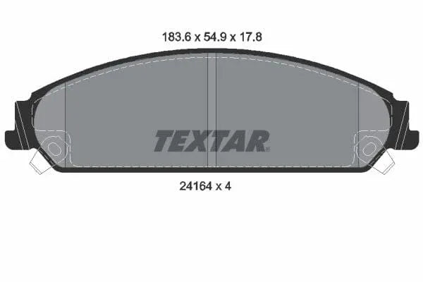 Textar Brake Pads Full Set Of 4 Front 2416401 - image 4