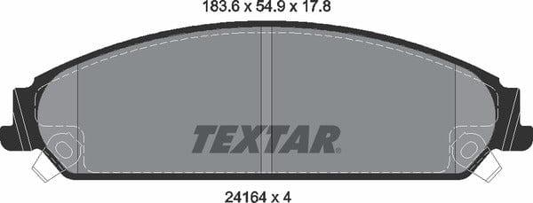 Textar Brake Pads Full Set Of 4 Front 2416401 - image 5