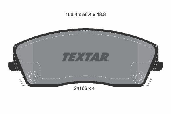 Textar Brake Pads Full Set Of 4 Front 2416601 - image 4
