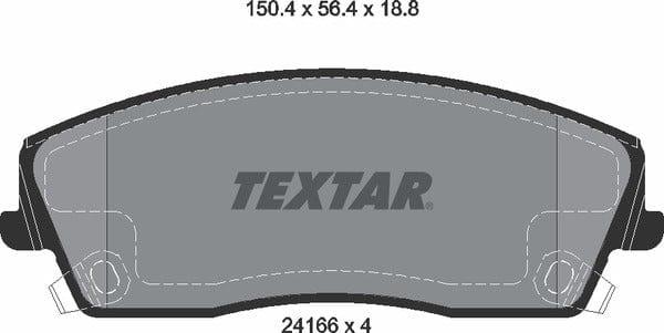 Textar Brake Pads Full Set Of 4 Front 2416601 - image 5