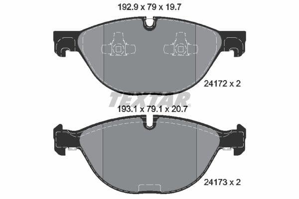 Textar Brake Pads Full Set Of 4 Front 2417201 - image 4