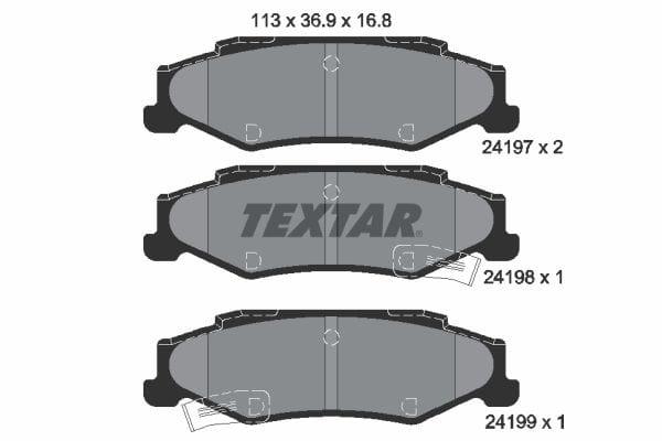 Textar Brake Pads Set Brake Pads Full Set Of 4 Rear 2419701 - image 4