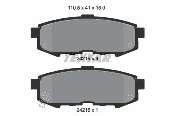 Textar Brake Pads Set Brake Pads Full Set Of 4 Rear 2421501 - image 4
