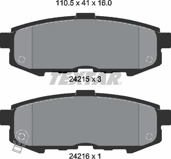 Textar Brake Pads Set Brake Pads Full Set Of 4 Rear 2421501 - image 5