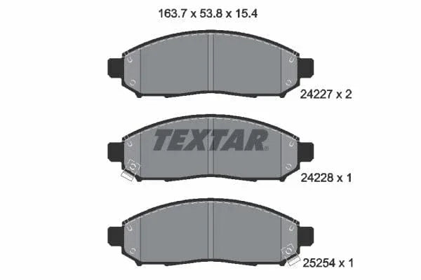 Textar Brake Pads Full Set Of 4 Front 2422704 - image 4
