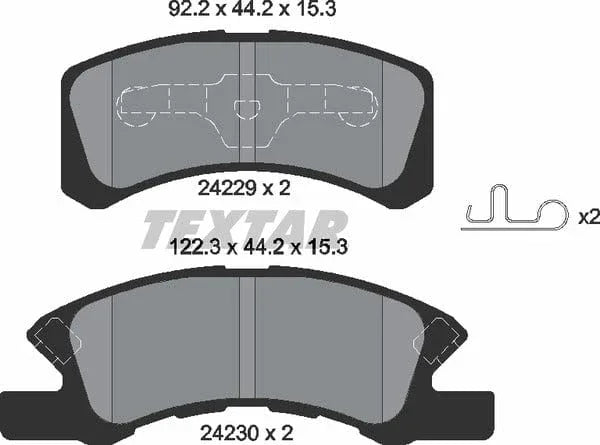 Textar Brake Pads Full Set Of 4 Front 2422901 - image 5