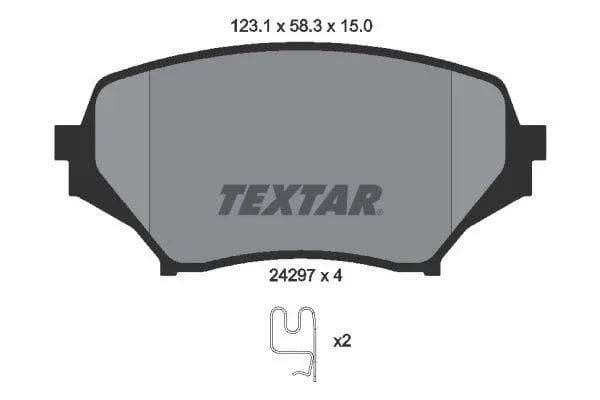 Textar Brake Pads Full Set Of 4 Front 2429701 - image 4