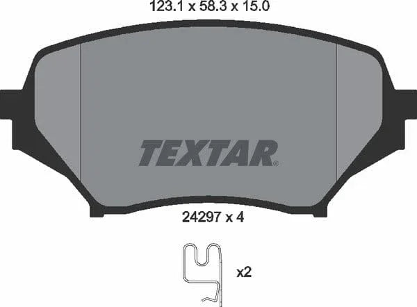 Textar Brake Pads Full Set Of 4 Front 2429701 - image 5