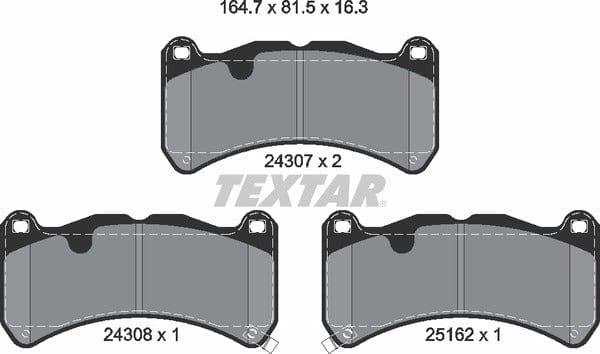 Textar Brake Pads Full Set Of 4 Front 2430701 - image 5