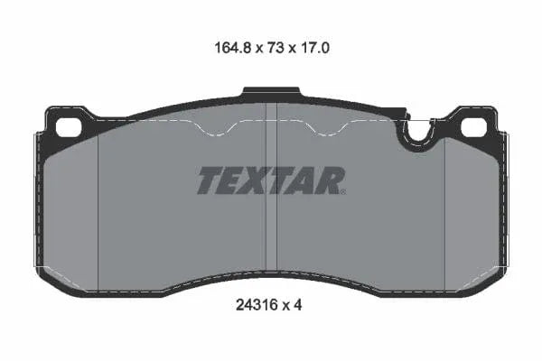 Textar Brake Pads Full Set Of 4 Front 2431601 - image 4