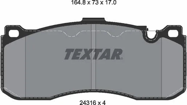 Textar Brake Pads Full Set Of 4 Front 2431601 - image 5