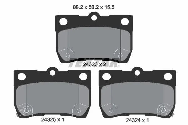 Textar Brake Pads Set Brake Pads Full Set Of 4 Rear 2432301 - image 4