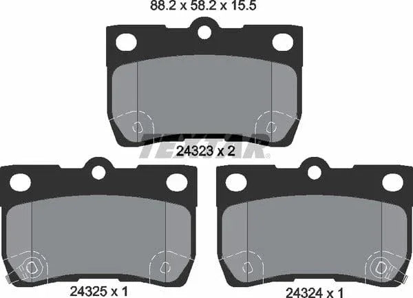 Textar Brake Pads Set Brake Pads Full Set Of 4 Rear 2432301 - image 5