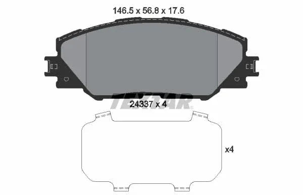 Textar Brake Pads Full Set Of 4 Front 2433701 - image 4