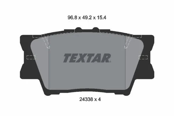 Textar Brake Pads Set Brake Pads Full Set Of 4 Rear 2433801 - image 4