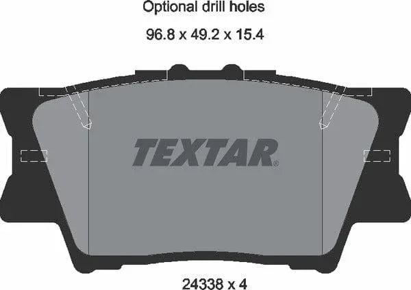 Textar Brake Pads Set Brake Pads Full Set Of 4 Rear 2433801 - image 5