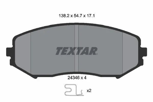 Textar Brake Pads Full Set Of 4 Front 2434601 - image 4