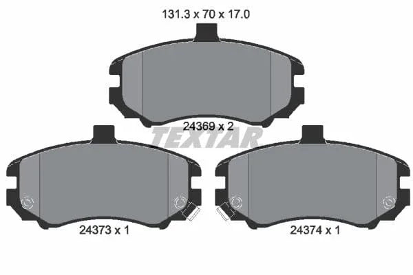 Textar Brake Pads Full Set Of 4 Front 2436901 - image 4
